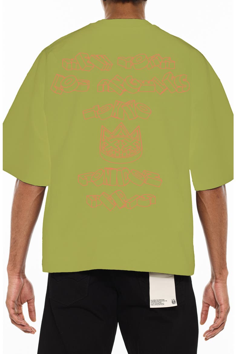 Boxy Fit Logo Graphic T-Shirt, Alternate, color, GREEN OASIS