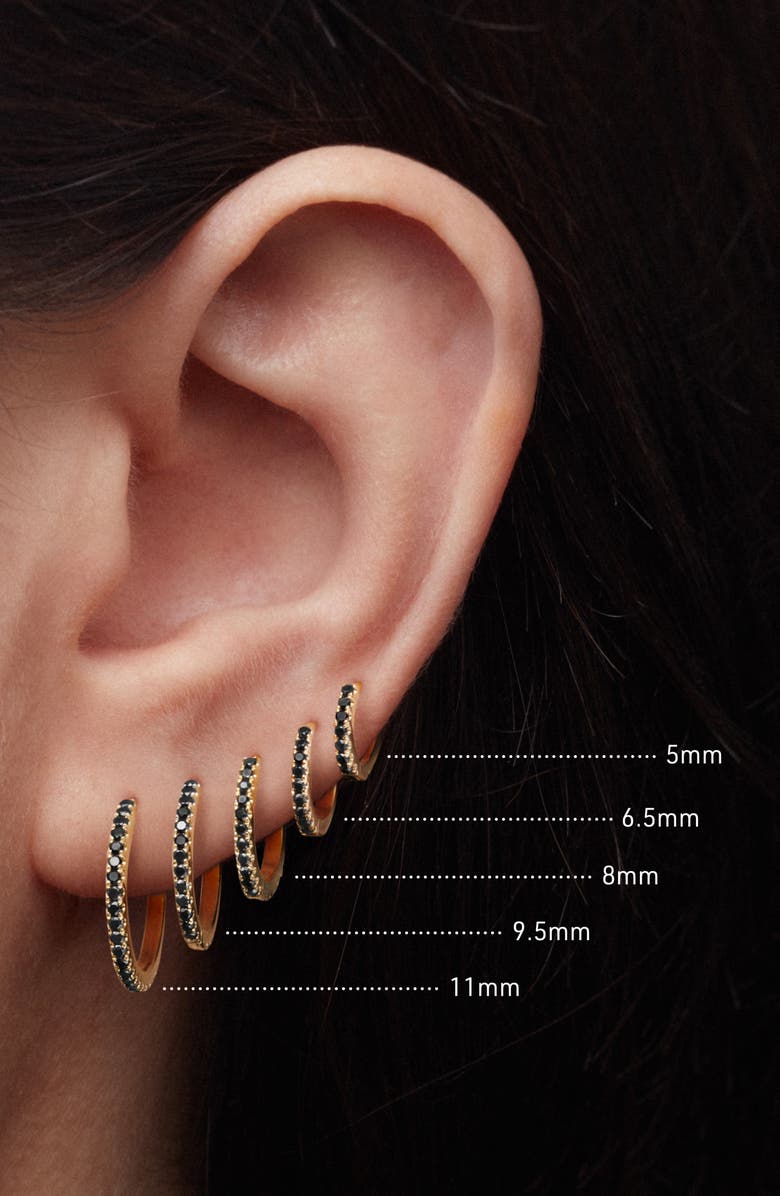 MARIA TASH Black Diamond Eternity Hoop Earring, Alternate, color, 