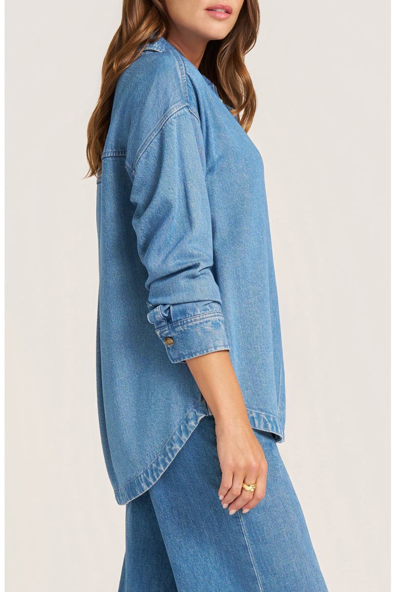 Peak View Relaxed Fit Denim Button-Up Shirt, Alternate, color, DENIM