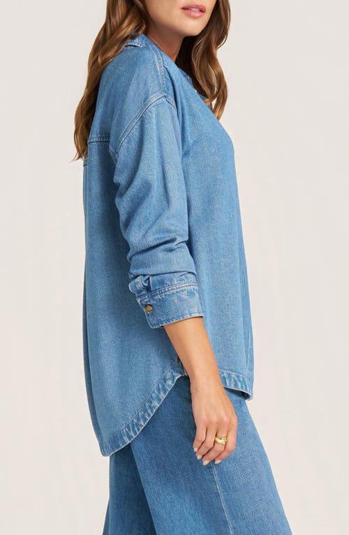 Matty M . Peak View Relaxed Fit Denim Button-up Shirt In Blue
