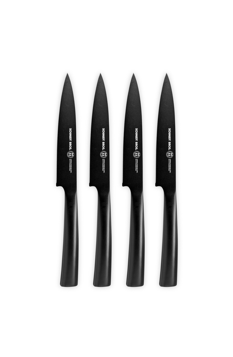 Schmidt Brothers Cutlery 4-Piece Steak Set, Alternate, color, Black