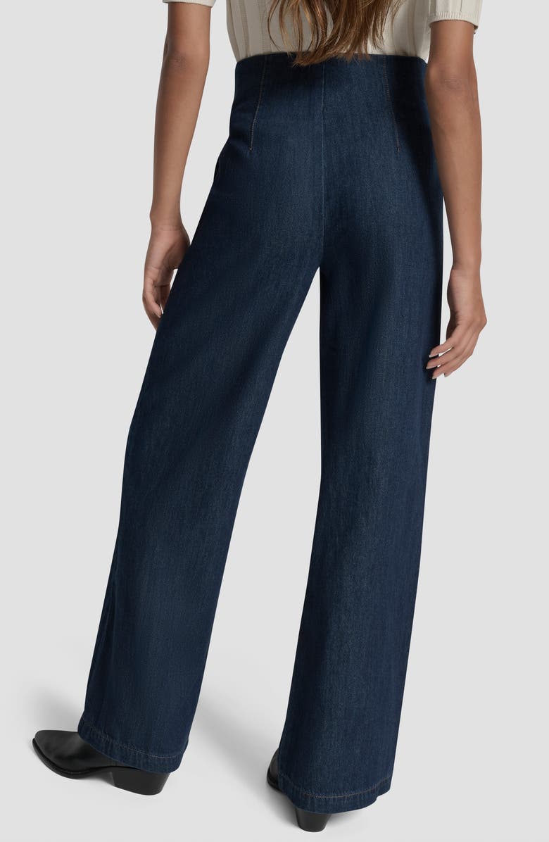 DKNY Jeans High Rise Denim Trousers, Alternate, color, Carmine