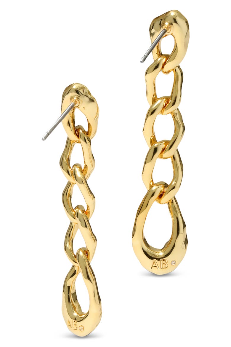 Solanales Crystal Chain Link Drop Earrings, Alternate, color, CRYSTALS
