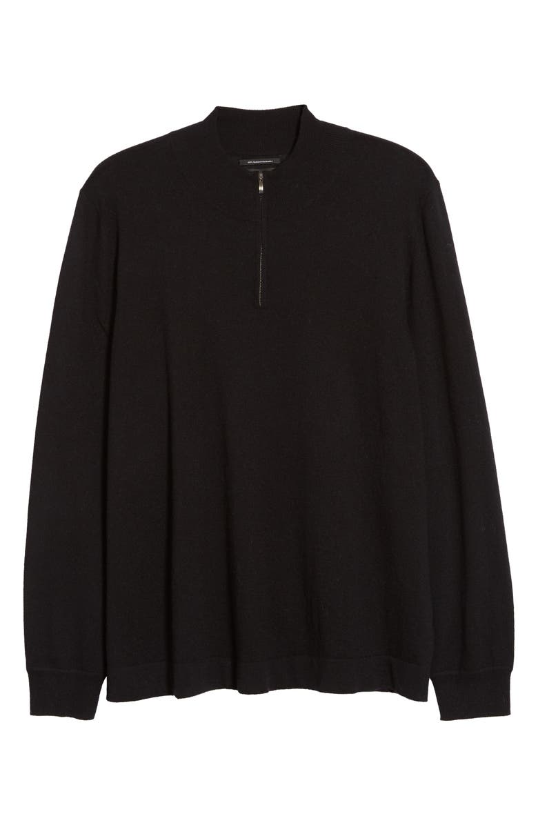 Nordstrom Men's Shop Quarter Zip Lightweight Cashmere Sweater, Alternate, color,