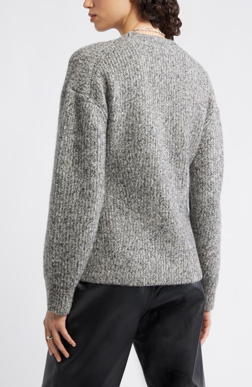 Nordstrom One-button V-neck Rib Cardigan In Gray