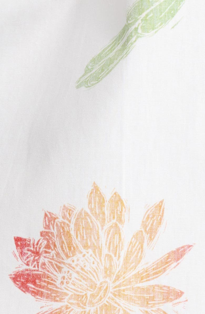 Kahala Night Shades Print Cotton Short Sleeve Button-Down Shirt, Alternate, color, Off White