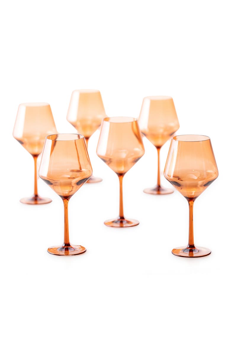 Sole Shatter Resistant 6-Piece Cabernet Wine Glasses, Main, color, TERRA COTTA