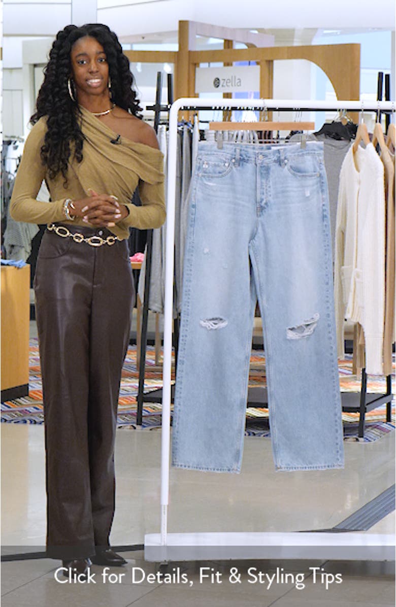 Billie Ripped Straight Leg Jeans, sales video thumbnail