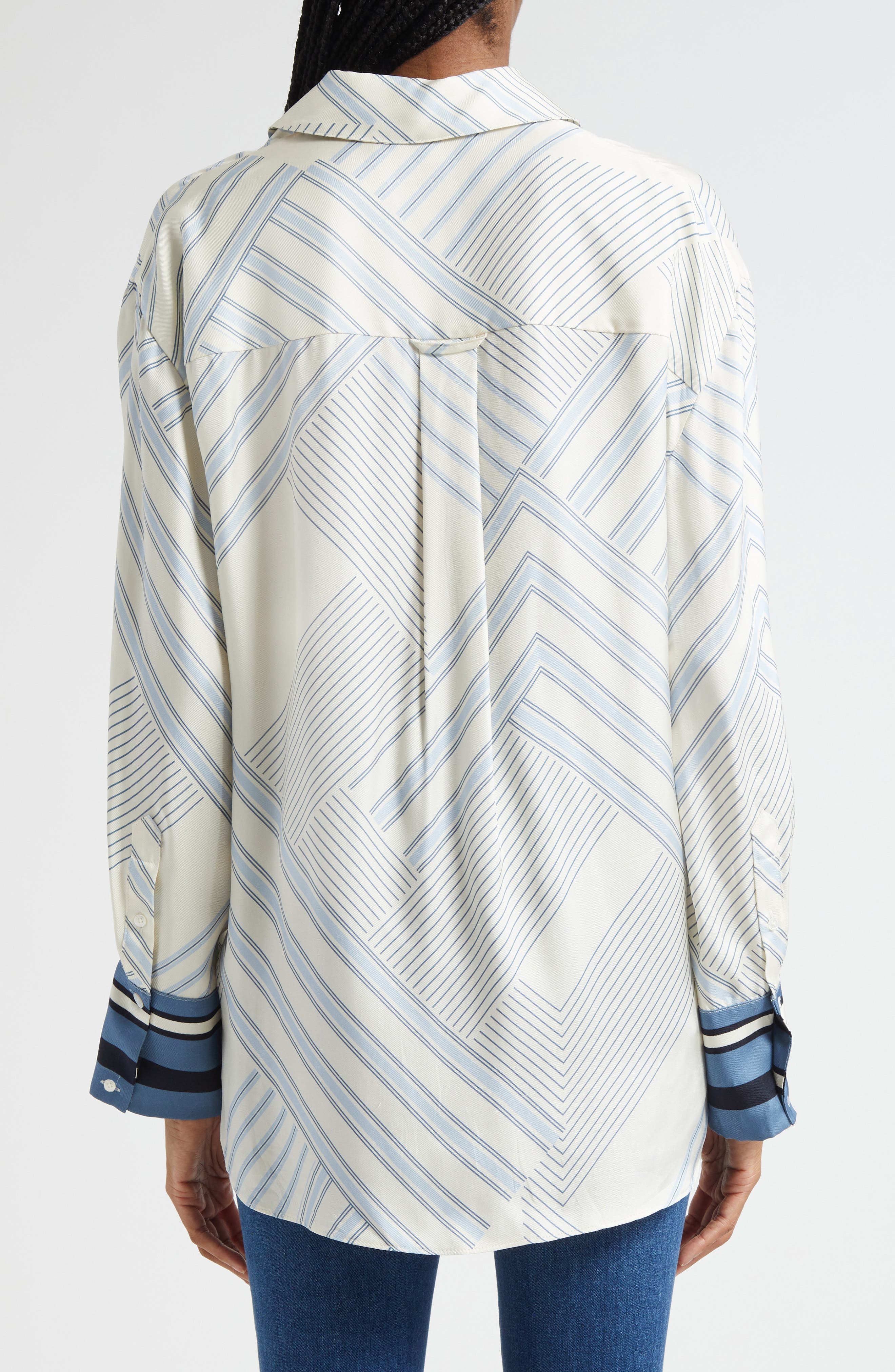 Delila Stripe Silk Blend Shirt - image 2