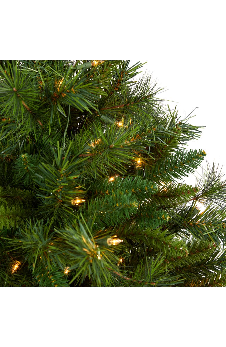 NEARLY NATURAL 3-ft Wyoming Mixed Pine Artificial Christmas Tree with 150 Clear Lights and 270 Bendable Branches, Alternate, color, Green