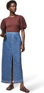 Ro&Zo Denim Split Front Maxi Skirt