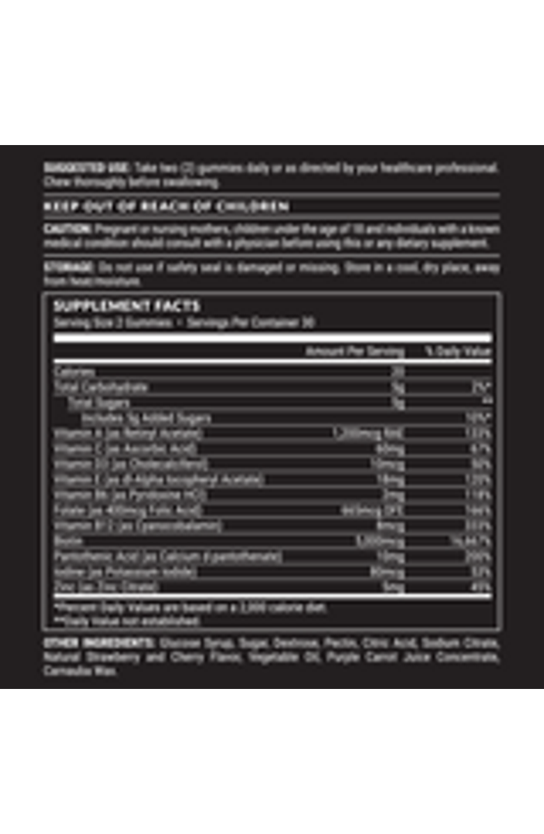 Pete & Pedro BIOTIN Gummies Daily Supplement For Hair, Skin, & Nails, 60 Count, Alternate, color, NO COLOR