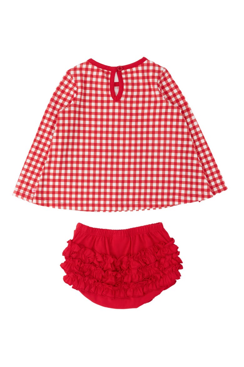 Knit Long Sleeve Applique Pocket Swing Set, Alternate, color, Red & White Gingham