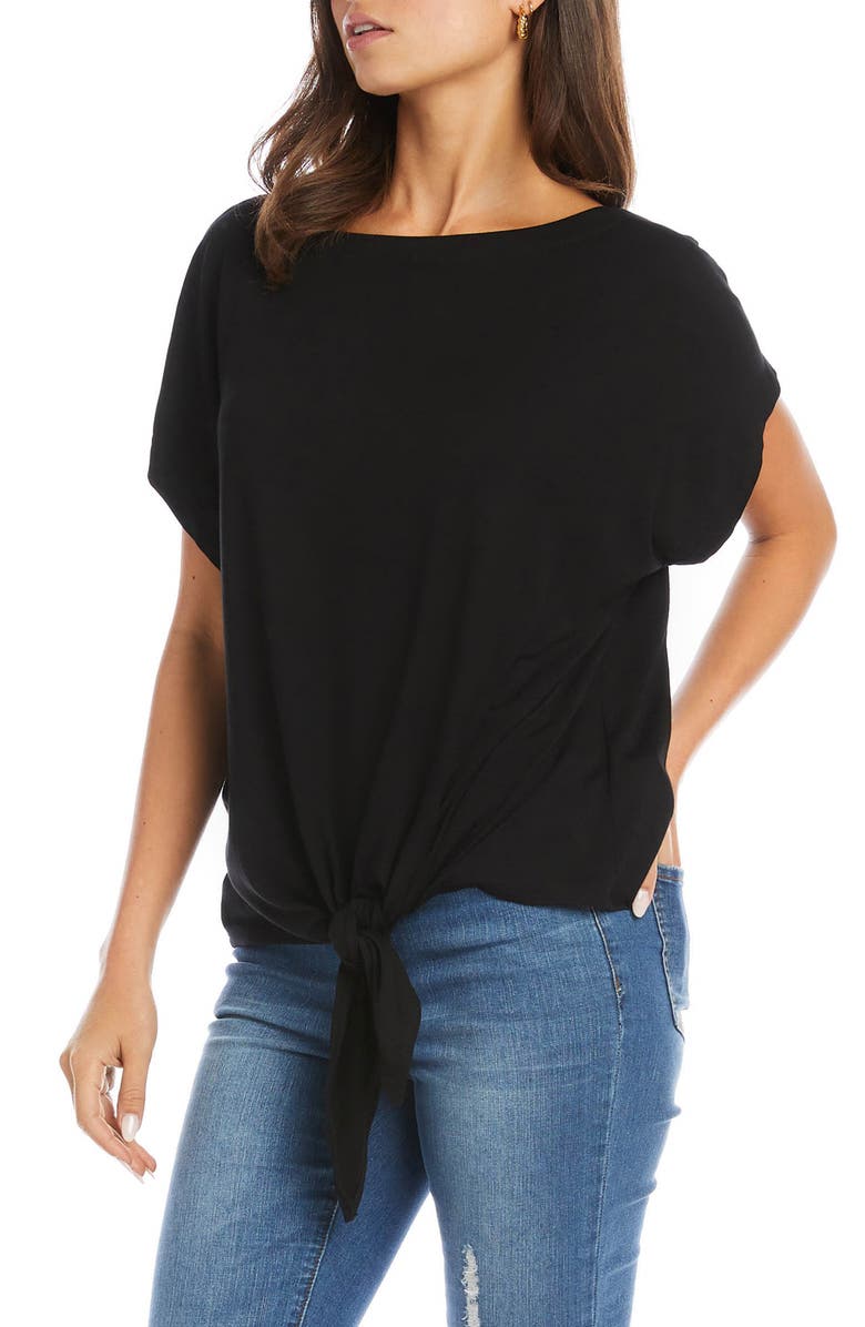Karen Kane Boatneck Tie Front Top, Alternate, color,