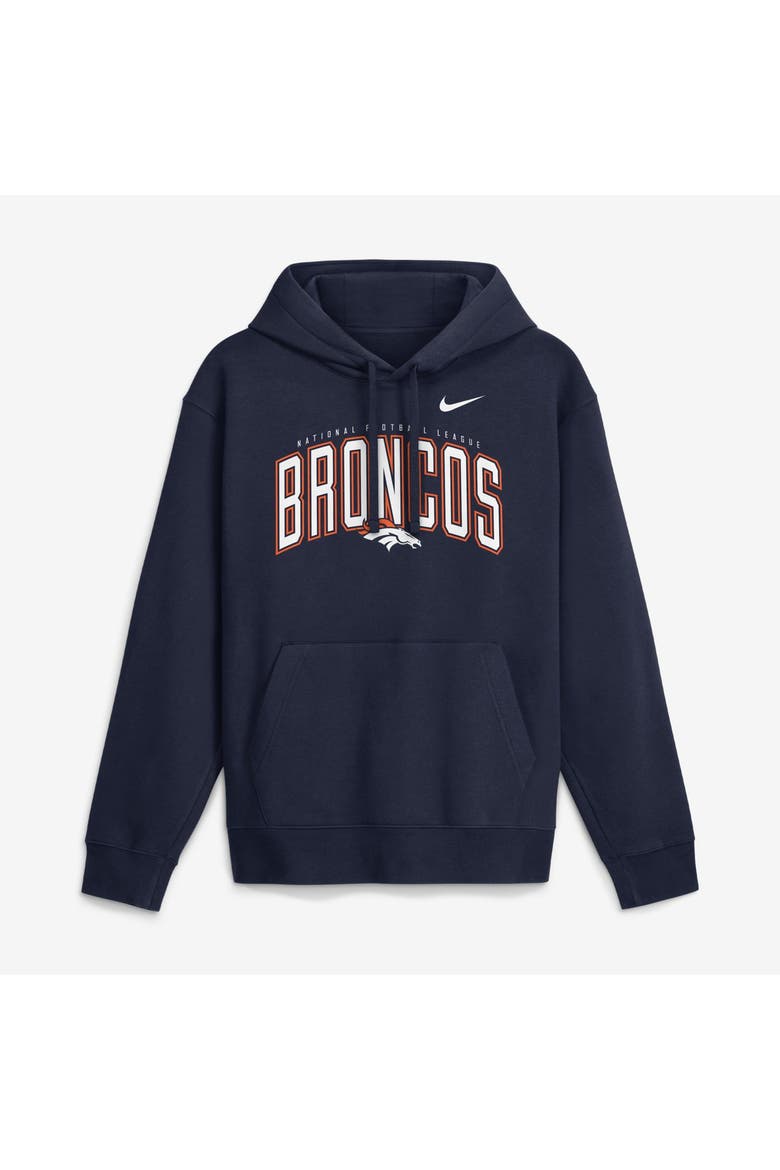 Men's Nike Navy Denver Broncos Expect Victory Club Fleece Pullover Hoodie, Main, color, Navy