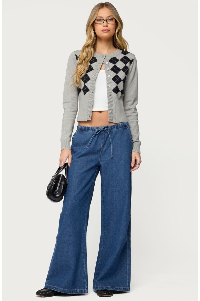 Vicky Low Rise Wide Leg Drawstring Jeans, Alternate, color, DARK-BLUE-WASHED