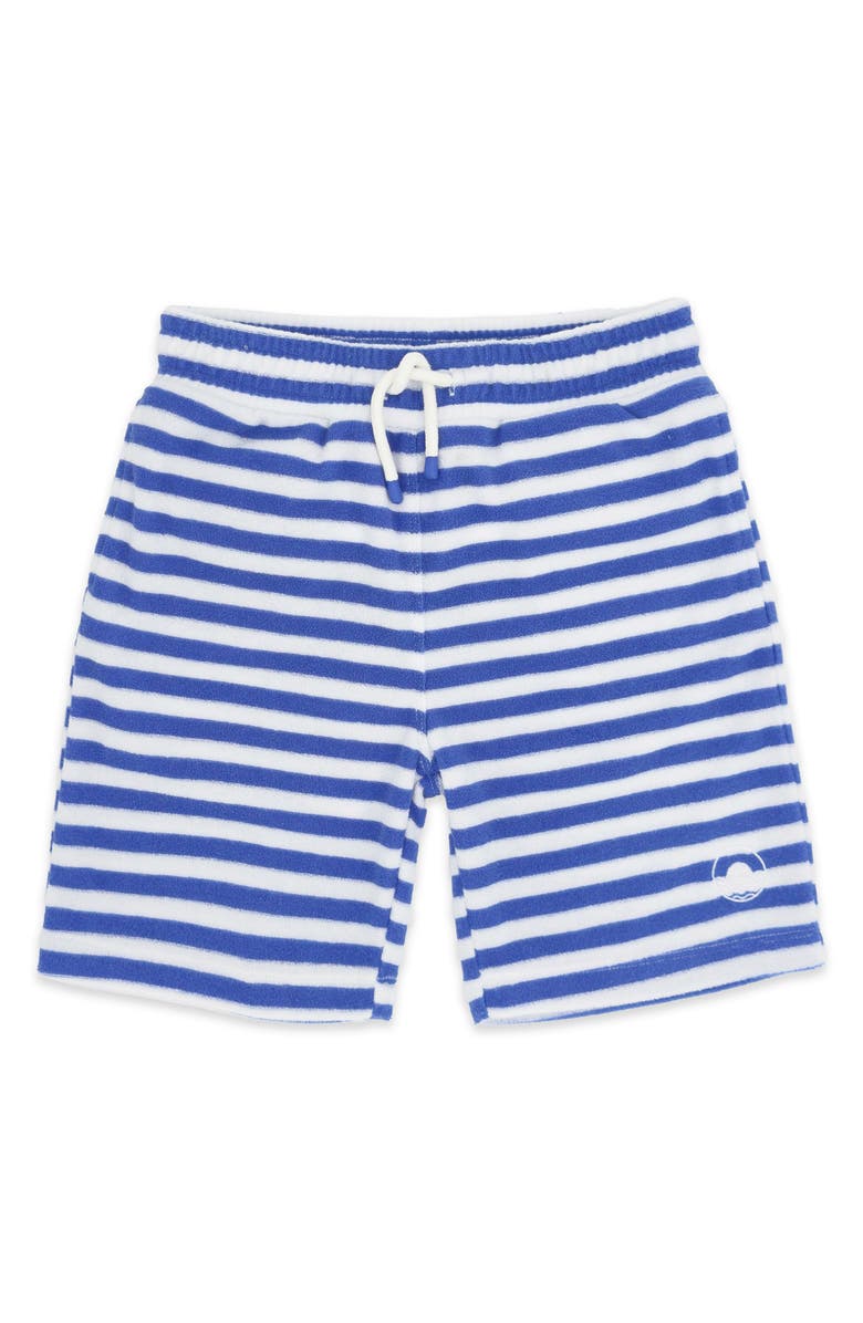 Feather 4 Arrow Kids' Coastal Stripe Terry Cloth Drawstring Shorts, Main, color,