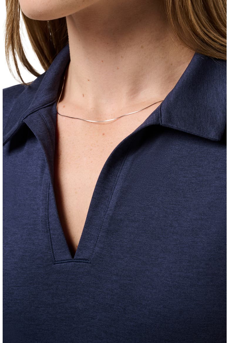 Skyloft Light Short Sleeve Polo, Alternate, color, HEATHER NAVY BLAZER