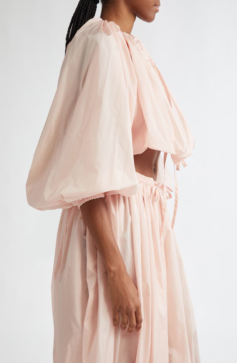 Alaïa Balloon Crop Taffeta Jacket, Alternate, color, 