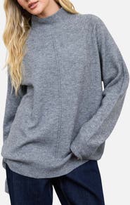 Blu Pepper Center Seam Mock Neck Sweater