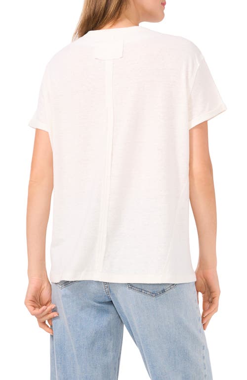 Shop 1.state Linen Blend Slub Pocket T-shirt In New Ivory