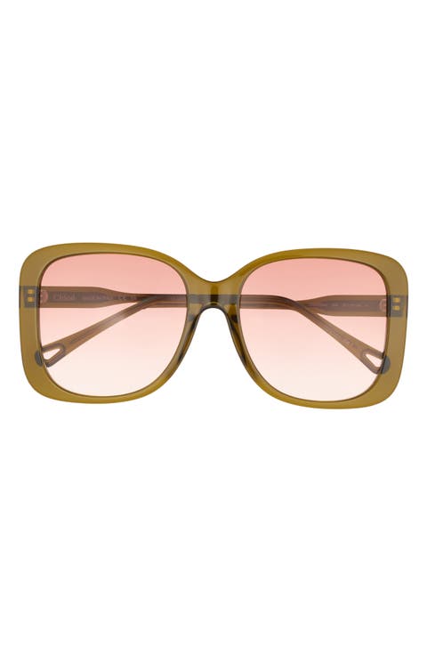 57mm Core Square Gradient Sunglasses