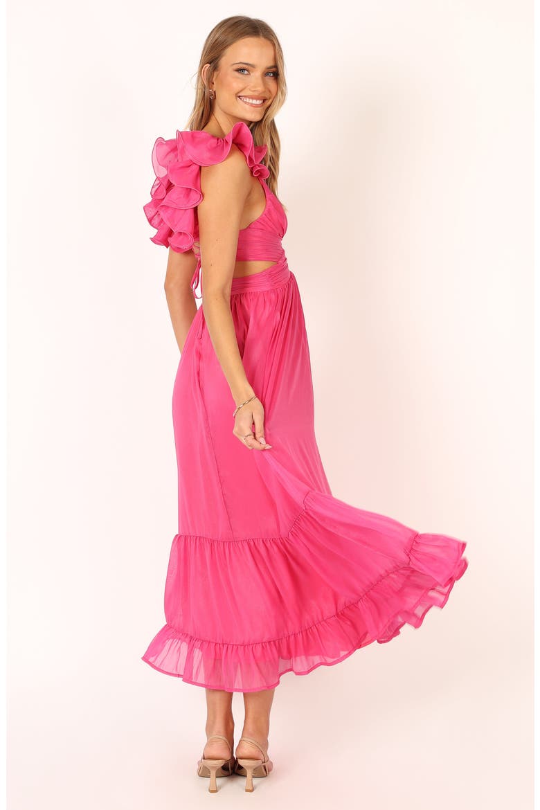 Bonito Ruffle Maxi Dress, Alternate, color, BERRY
