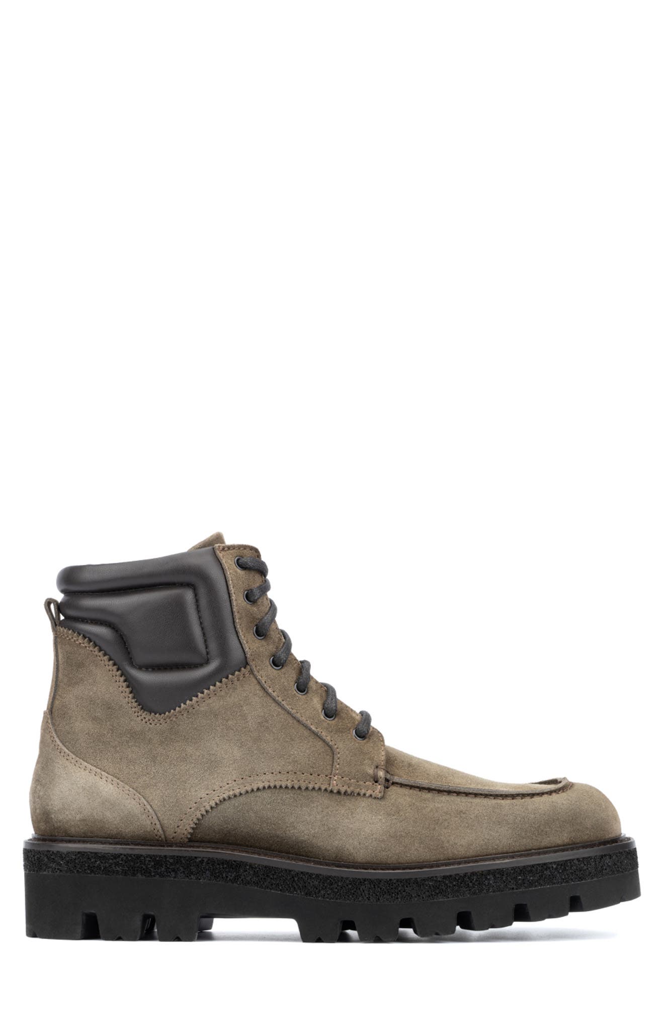 Aquatalia Fortino Water Repellent Boot, Alternate, color, Flint/ Dark Brown