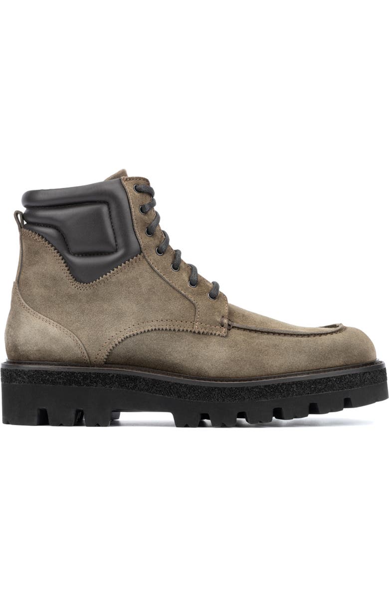 Aquatalia Fortino Water Repellent Boot, Alternate, color, Flint/ Dark Brown