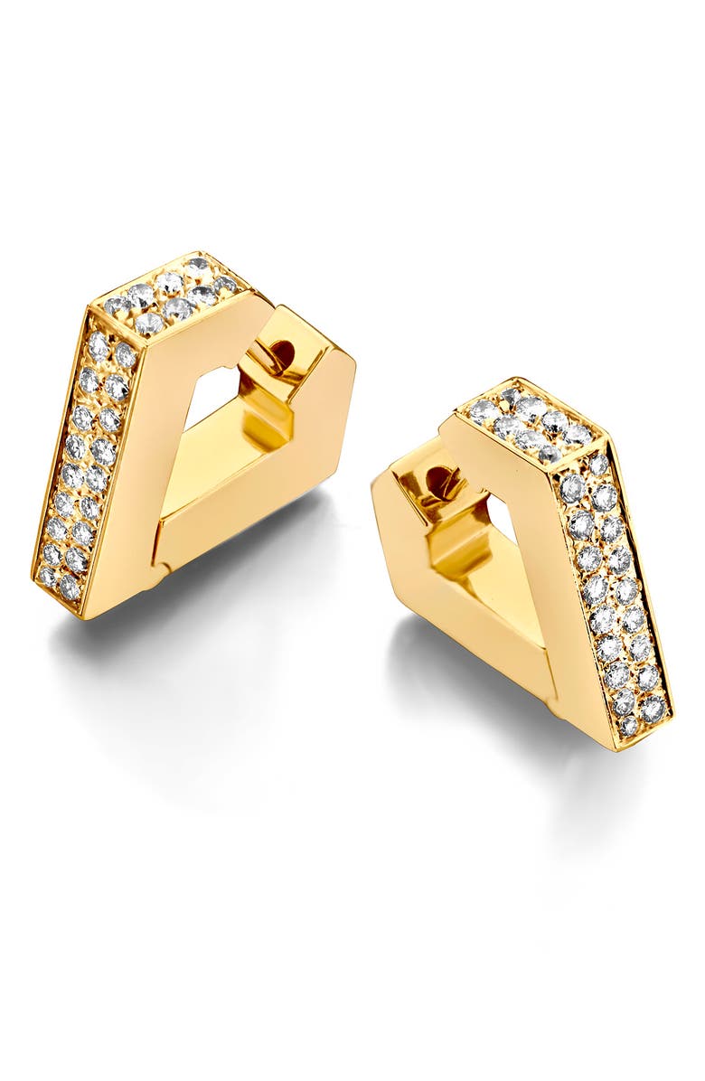 DRIES CRIEL Brute Diamanti Diamond Huggie Hoop Earrings, Main, color, Yellow Gold