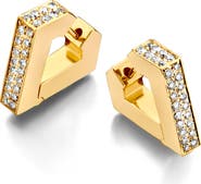 DRIES CRIEL Brute Diamanti Diamond Huggie Hoop Earrings