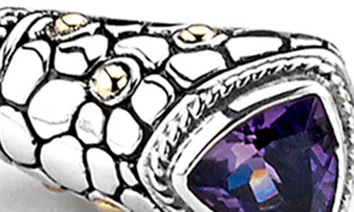 Samuel B. Sterling Silver & 18k Gold Semiprecious Stone Twisted Bangle Bracelet In Purple