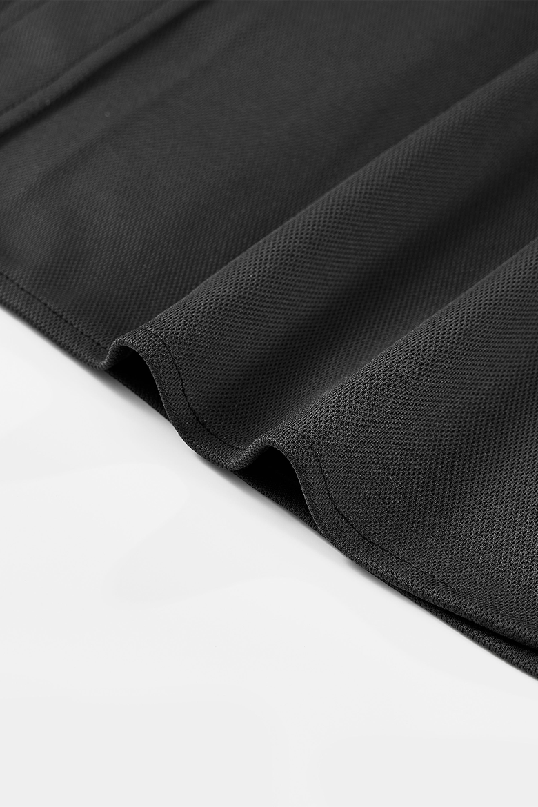 Men’s Big and Tall Commuter Shirt, Short Sleeve Button Down, Tailored Fit, Spread Collar, Performance Fabric, Stylish & Casual Breathable Shirt, Alternate, color, Black