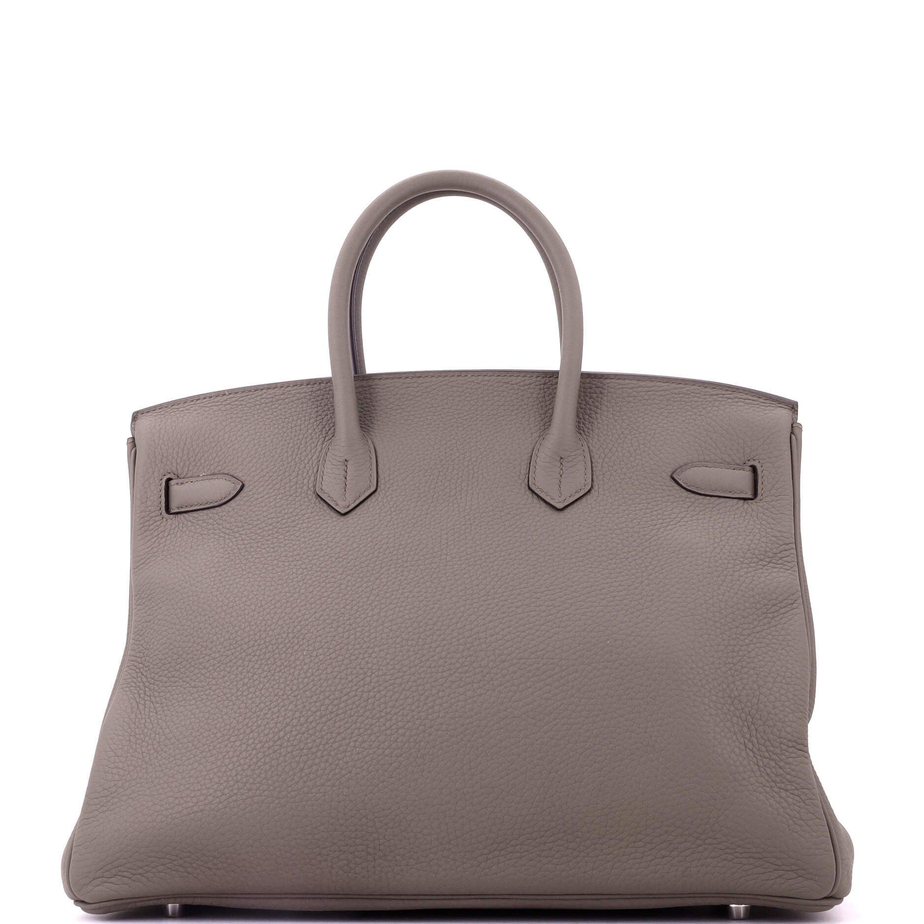 Birkin Handbag Grey Clemence with Palladium Hardware 35, Alternate, color, Grey