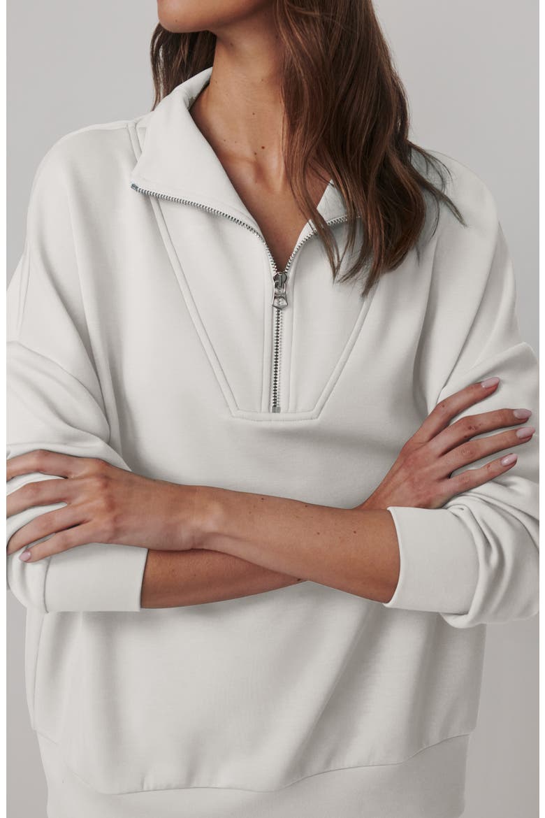 Hawley Half-Zip Sweatshirt, Alternate, color, WHITE