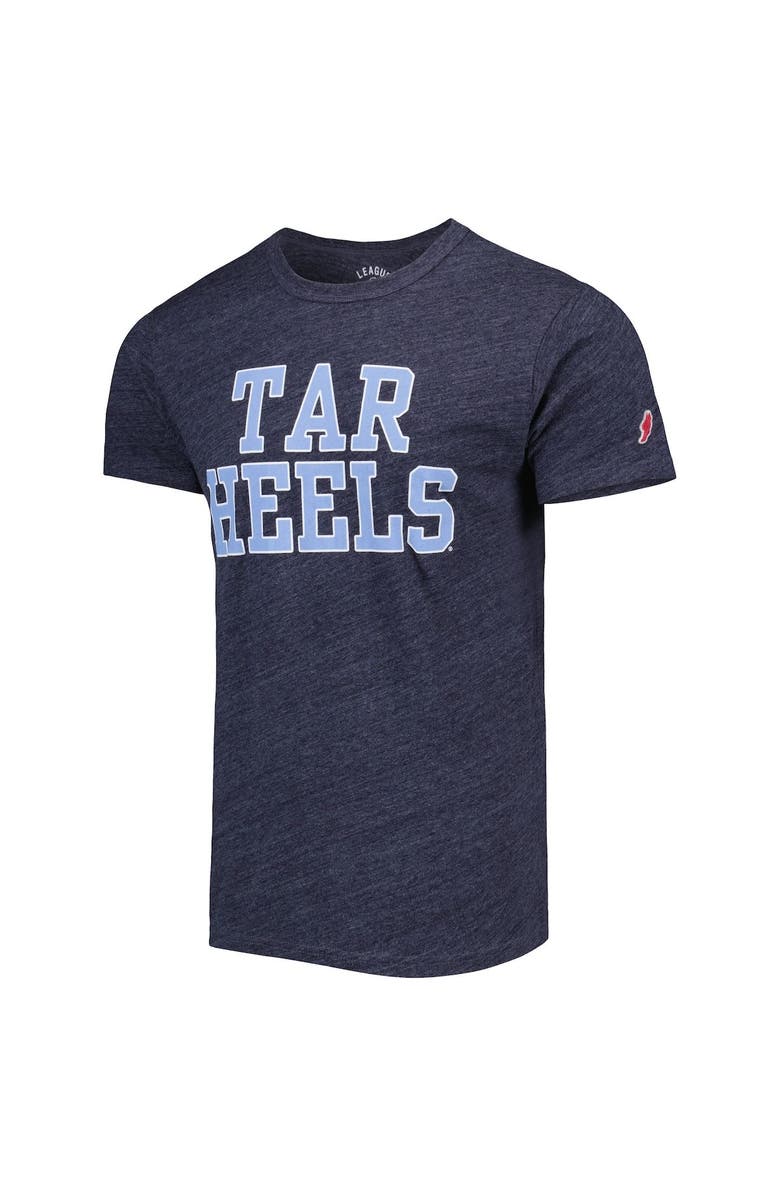 LEAGUE COLLEGIATE WEAR Men's League Collegiate Wear Heather Navy North Carolina Tar Heels Local Victory Falls Tri-Blend T-Shirt, Alternate, color, 