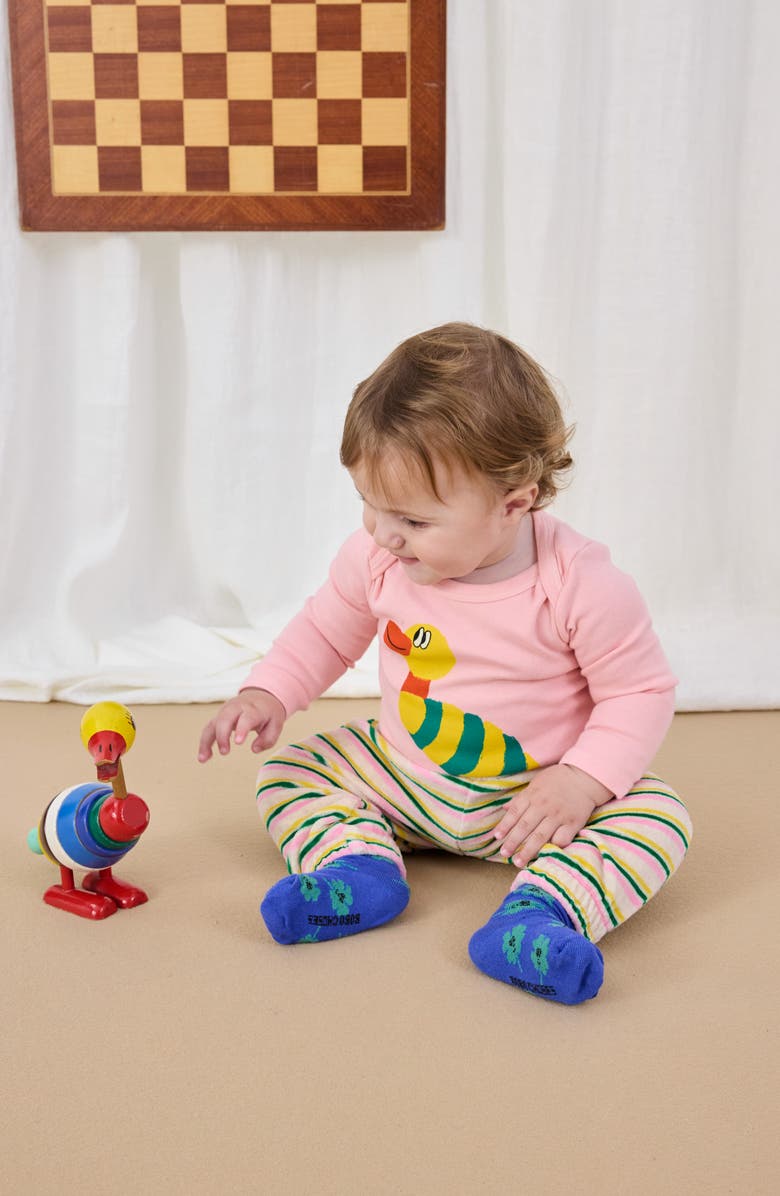 Bobo Choses Striped Rib Stripe Leggings, Alternate, color, Multicolor