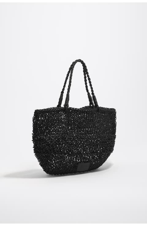 Leather Flat Shoulder Bag
