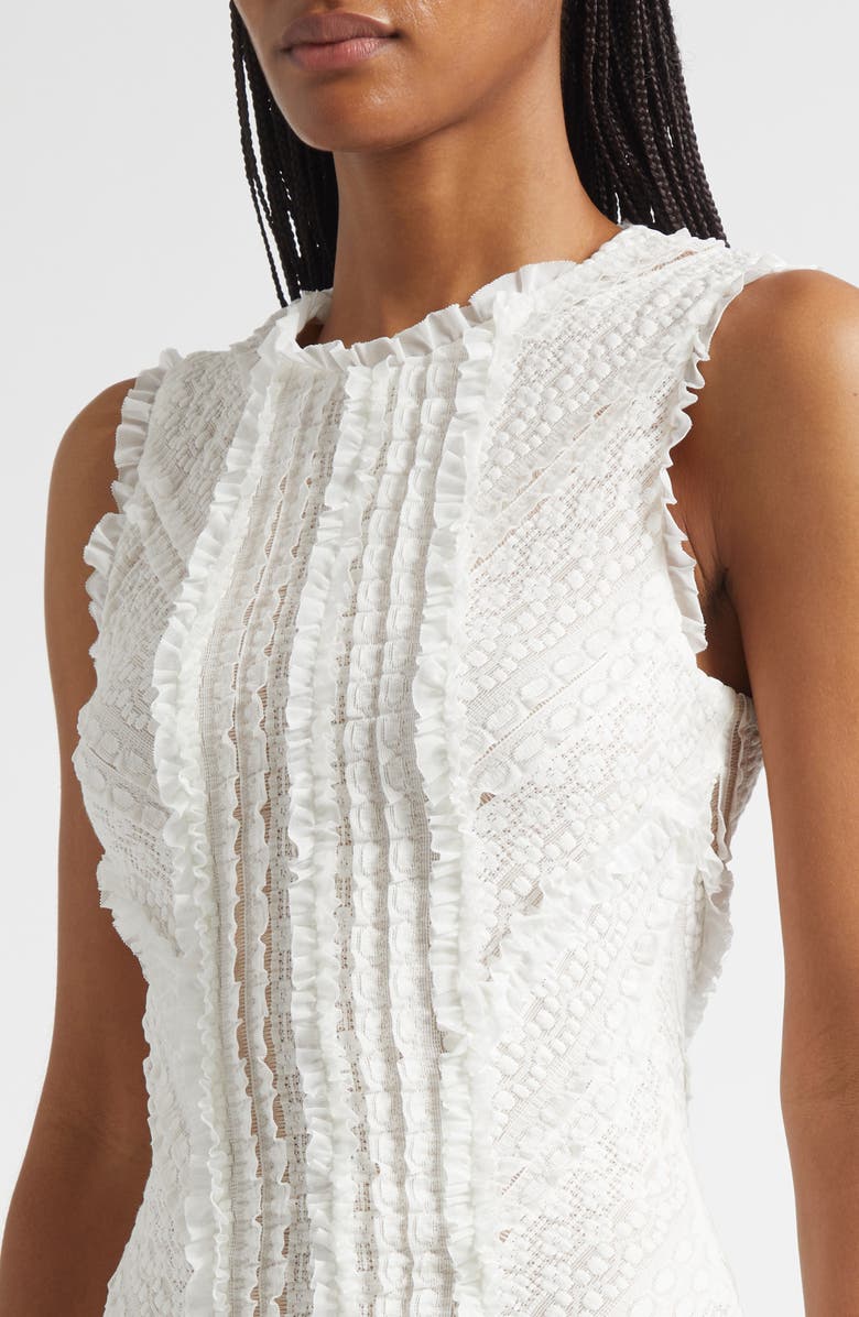 Cinq à Sept Maceio Stretch Lace Tiered Maxi Dress, Alternate, color, Gardenia