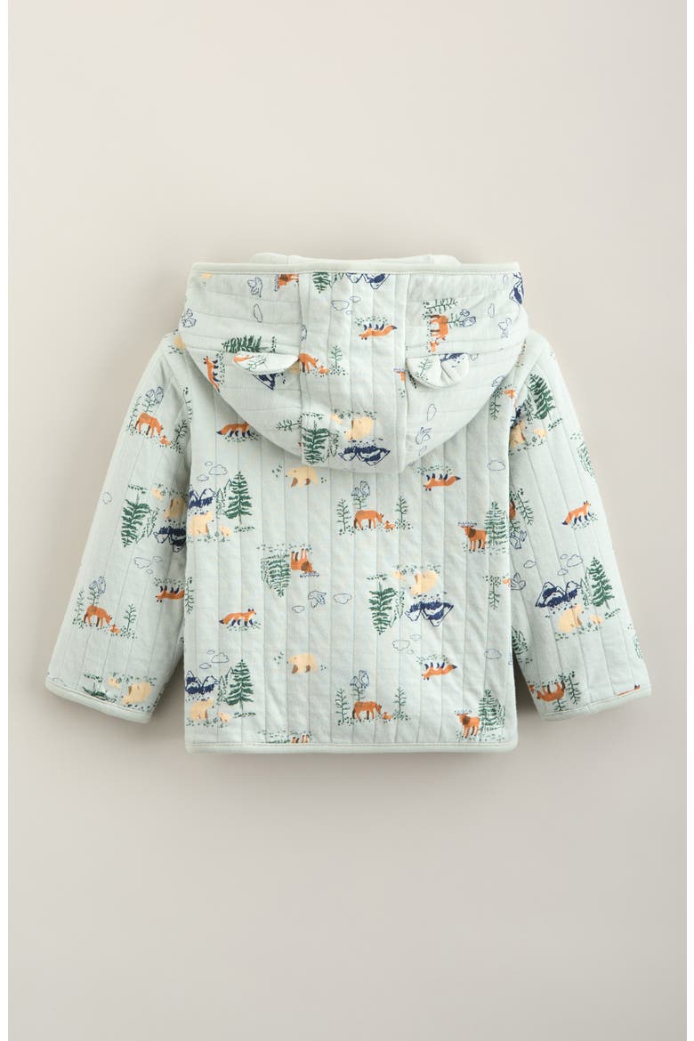 Kids' Quilted Jacket, Alternate, color, GREEN HUSH FOREST CRITTERS