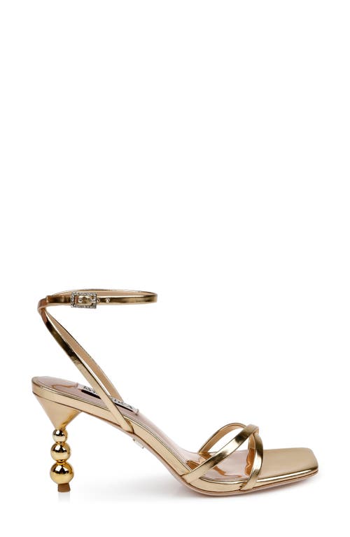 Badgley Mischka Callie Ankle Strap Sandal In Gold