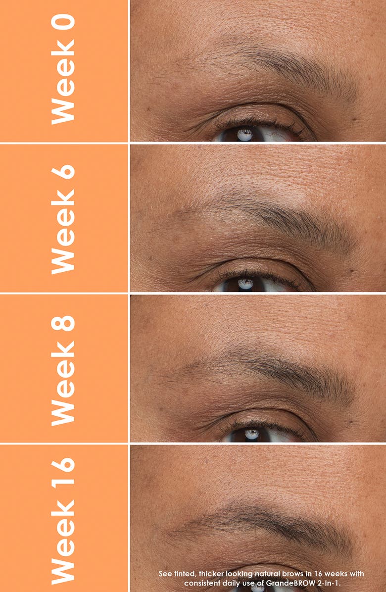 Grande Cosmetics GrandeBROW 2-in-1 Tinted Brow Gel + Brow Enhancing Serum, Alternate, color, Light