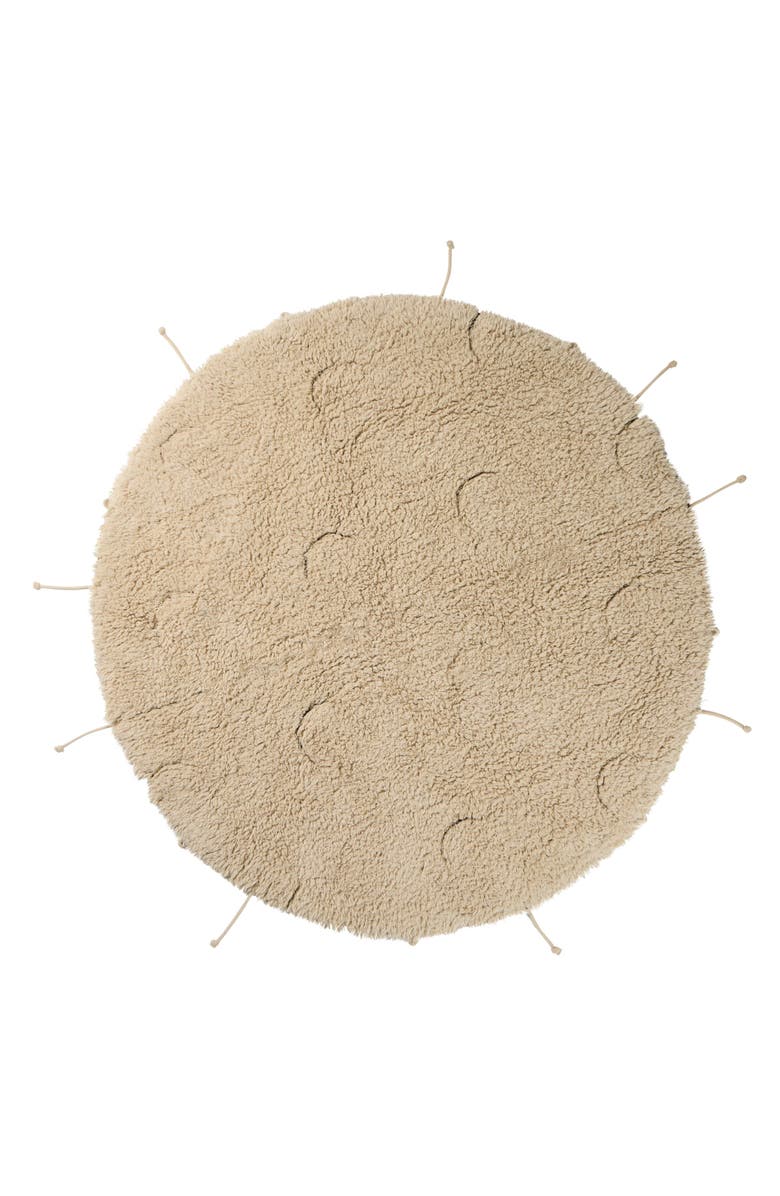 Lorena Canals Moon Multishape Washable Cotton Blend Rug, Main, color, Natural