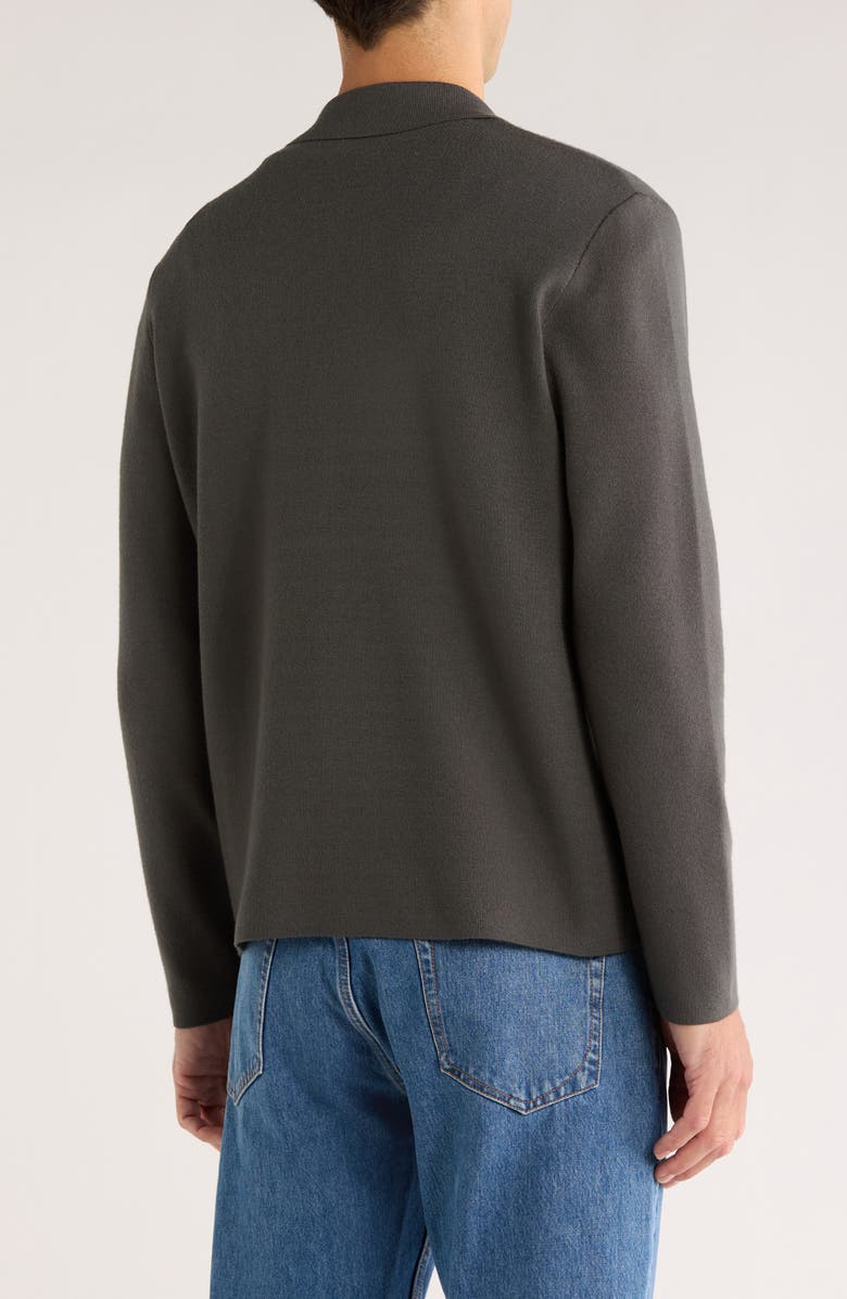 TRUTH Long Sleeve Collared Full Zip Sweater, Alternate, color, Dark Olive