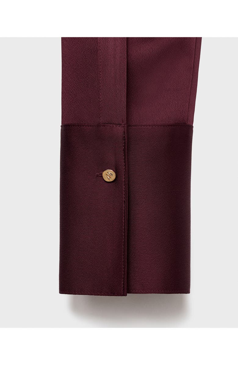 MANGO Abstract Print Button-Up Shirt, Alternate, color, Burgundy