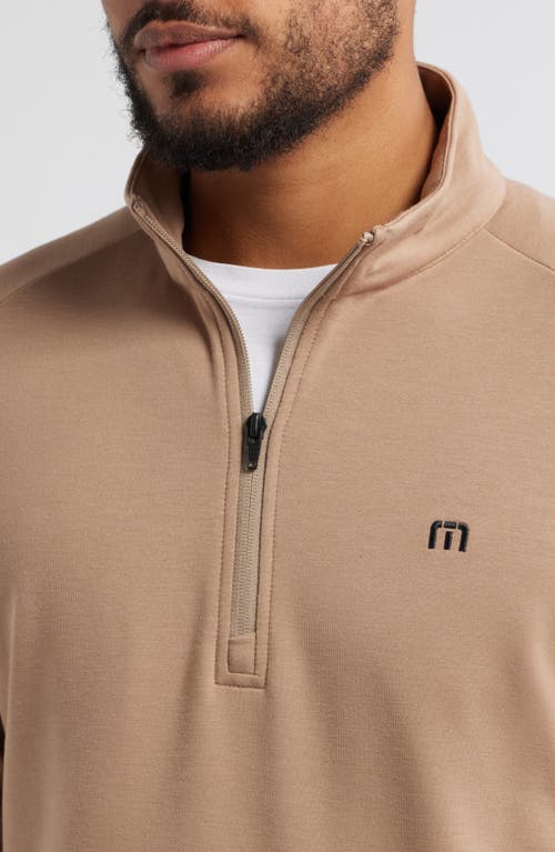 Travismathew Valiant Quarter Zip Pullover In Portabella