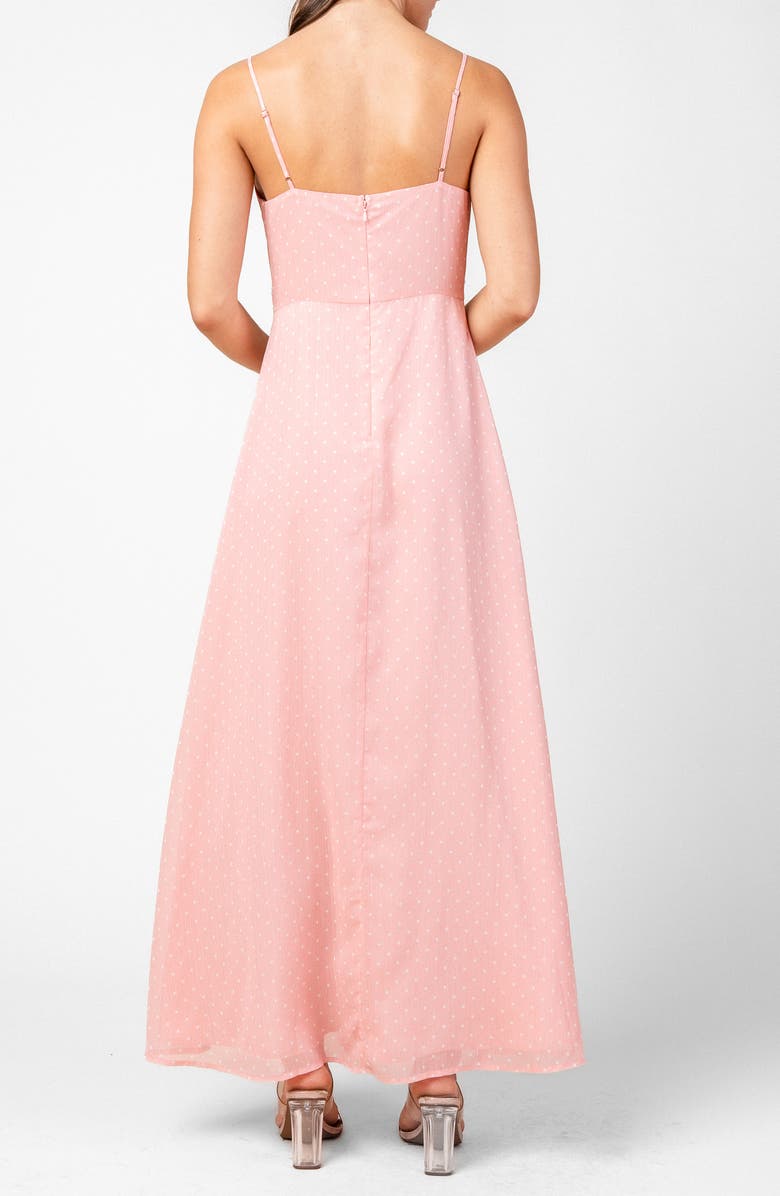 Beivy V-Neck Chiffon Maxi Dress, Alternate, color, Pink