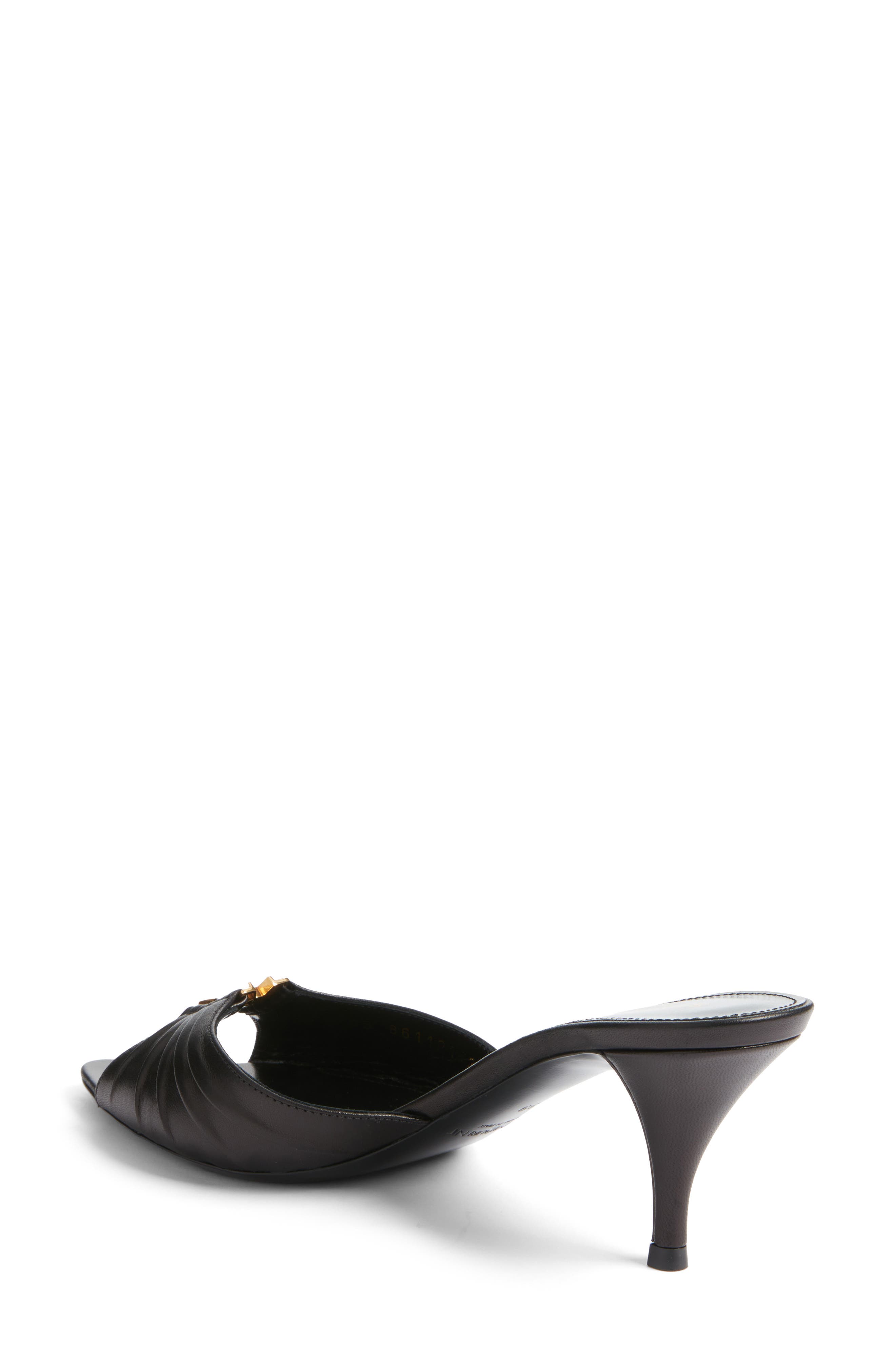Saint Laurent Babylone Sandal, Alternate, color, Black