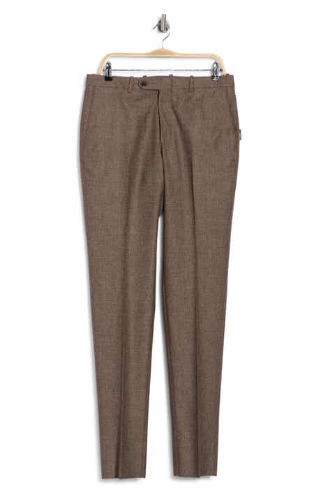 Harker Flat Front Wool and Cotton Trousers