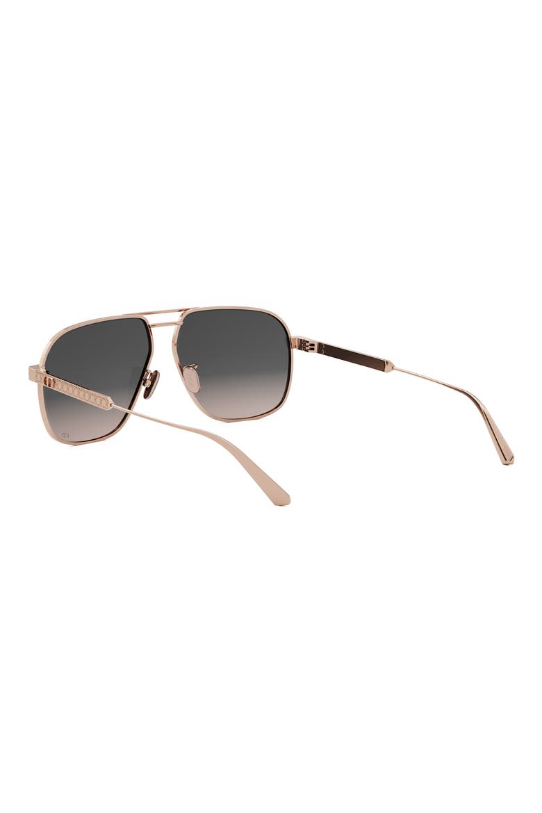 'DiorCannage A3U 58mm Pilot Sunglasses, Alternate, color, SHINY ROSE GOLD / SMOKE